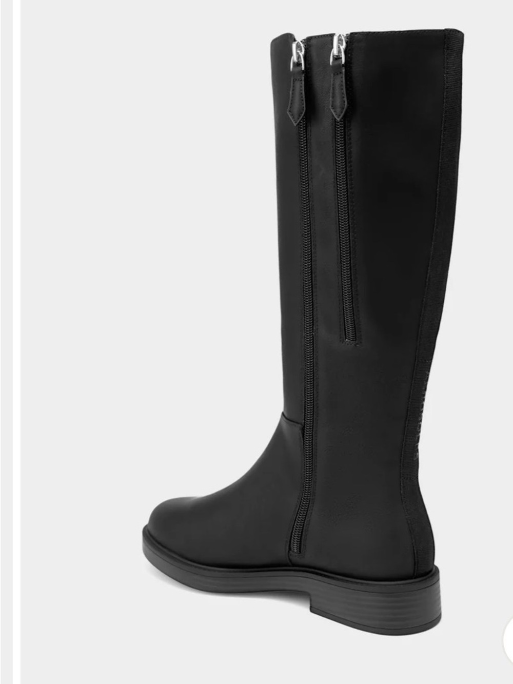 AEROSOLES Black Over-the-Knee Dual-Zip Riding Boots